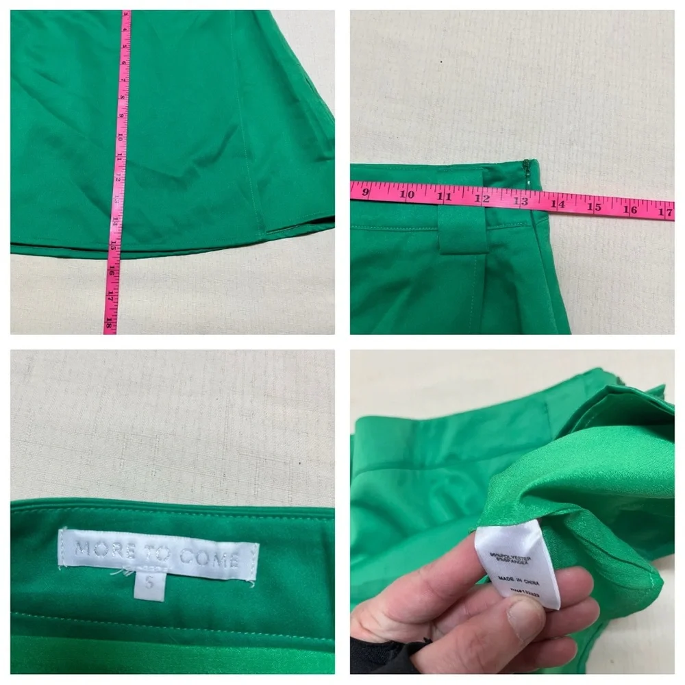 Revolve X More To Come S green wrap skirt